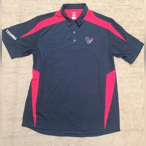Reebok Play Dry Houston Texans Polo Shirt Size Large